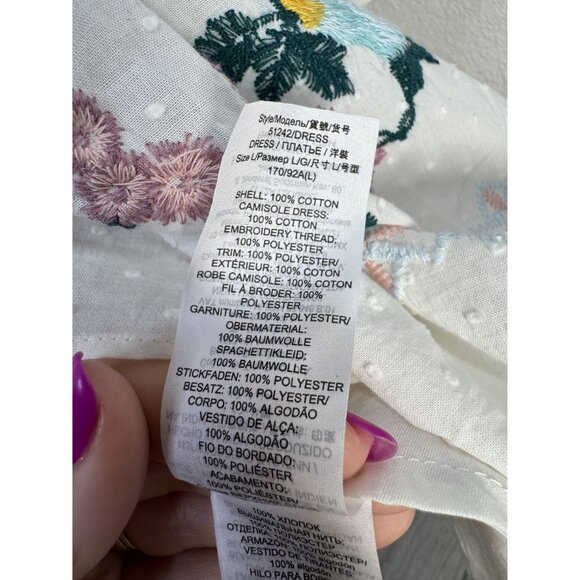 Tory Burch Embroidered Cotton Boho Dress With Tassel Tie & Lace Detail - Picture 8 of 11